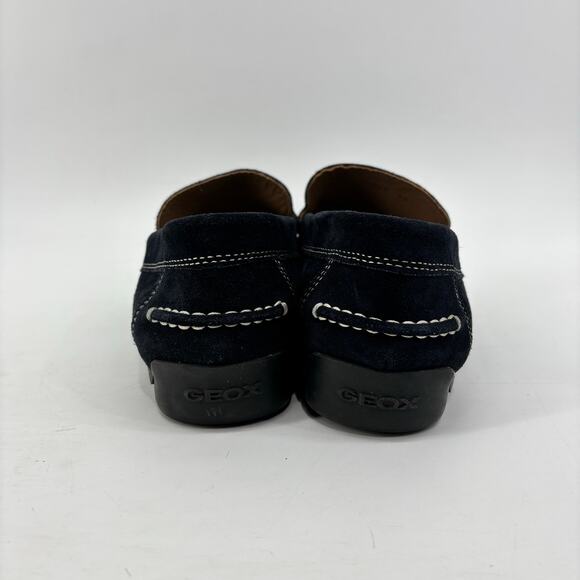 Geox Respira Mens US 10 EU 43 Navy-Black Driving Shoes Loafers Suede Leather main image 4